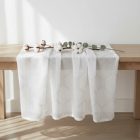 Tissu de rideau en dentelle de tulle brodé de style européen pour le salon