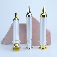 Bouteilles à pompe sans air durables et légères Stylo à crème pour les yeux de 10ml Tube à double paroi de couleur personnalisée Seringue à bouteille sans air