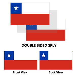 批发3x5ft英尺定制68D/100D聚酯智利三角旗快速交货可靠供应商各国快速发货 - Product Image 4