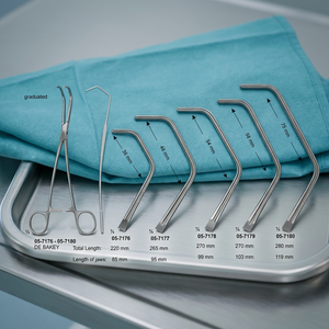ชุดเครื่องมือผ่าตัด Vitra Instruments DeBakey Tangential Occlusion Clamp ขนาด 220 มม. แบบใช้มือ ผลิตจากสแตนเลสเกรดพรีเมียม ระดับ Class I - Product Image 3