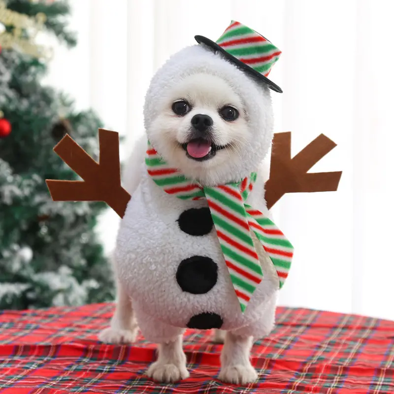 Maran Ropa de Perro Navidad Jumpsuit Camisa Pet Cat Pijama Ropa Cachorro Lovely Trajes Ropa Caliente Disfraces para Teddy Poodle Chihuahua