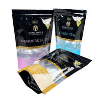 Op maat gemaakte staande pouch met transparant venster en ritssluiting voor huisdierenvoeding, op maat gemaakte kleur, voedselveilig.