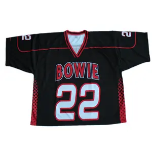 Toptan polyester örgü yüceltilmiş erkek buz hokeyi jersey kısa kollu özel lacrosse jersey