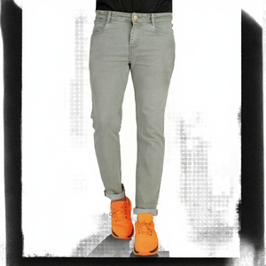 Jean en denim noir tricoté pour homme grande taille, taille mi-haute, style urbain, déchiré, imperméable, avec impression effet adouci, coupe droite décontractée - Product Image 3