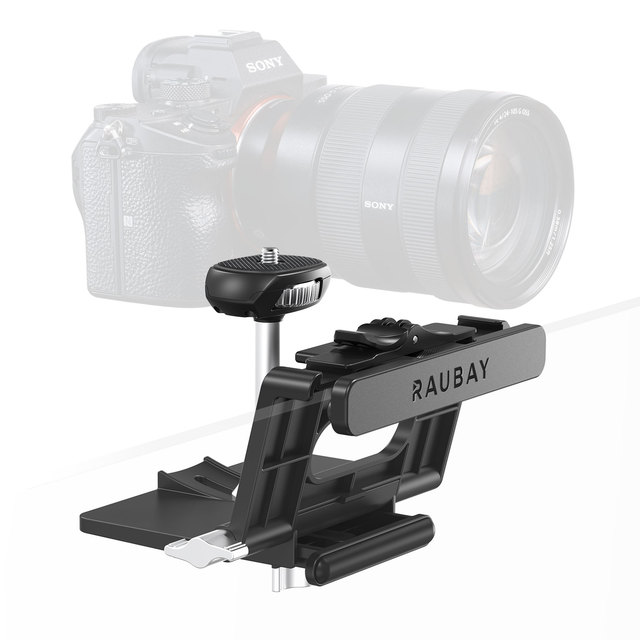 RAUBAY Aluminum Alloy Monitor Camera Mount Stand Hanging Webcam Clamp 1/4" Screw Maximum Width 1.4" for Online Teaching Video