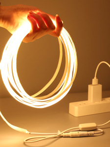 Kit de bande LED néon flexible en silicone USB 5V avec interrupteur tactile, ruban lumineux auto-adhésif basse tension pour éclairage d'ambiance intérieur - Product Image 5