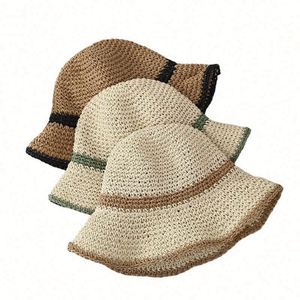 Chapeaux de paille faits à la main pour femmes, protection solaire estivale, plage - Product Image 3