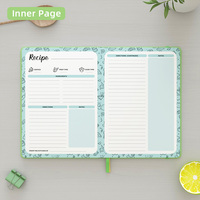 Carnet de recettes personnalisé avec logo imprimé, couverture rigide en cuir PU, format A5, organisateur personnel