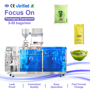 Machines d'emballage automatiques multifonctions, machine d'emballage de sacs alimentaires, machine d'emballage de sauce moutarde, machine d'emballage de sauce curry, machine d'emballage Doypack - Product Image 1