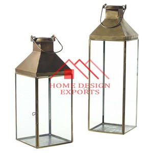 Christmas Ornaments Iron Candle <b>Lantern</b> for Home Decor New Arrival Modern Iron <b>Brass</b> Plating Candle <b>Lantern</b> for Wedding - Product Image 2