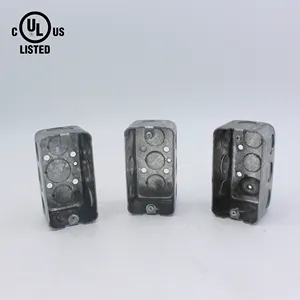 UL 2x4 Electrical Steel Handy Utility Box IP65 Protection Level Rectangle Metal Outdoor Junction Box Enclosure 58361-1/2