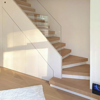 QIJIAYISHU Moderne Massivholz-Treppenstufen und -Setzstufen Langlebige Umweltfreundliche Holz-Treppenstufen für Innenräume Büro-Dekoration