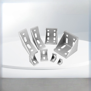 Connecteur <span class=keywords><strong>d</strong></span>'angle droit en profilé <span class=keywords><strong>d</strong></span>'<span class=keywords><strong>aluminium</strong></span> moulé sous pression robuste, fixation <span class=keywords><strong>de</strong></span> cadre industriel avec moulage stable - Product Image 1