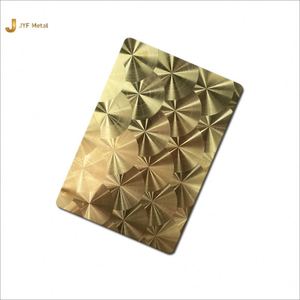 Placa Decorativa de Acero Inoxidable EX295 304 316 Color Dorado, Estándar JIS, Servicios de Soldadura, Doblado y Corte, para Pared/Techo de Ascensor - Product Image 5