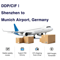 Chine vers l'aéroport de Munich, Allemagne, CIF DDP, porte à porte, transitaire de fret de Shenzhen, agent de transport de fret, logistique 7x24