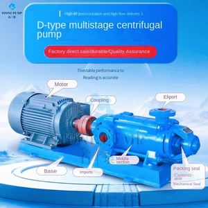 Bomba centrífuga horizontal multietapa seccional tipo D de alta presión para alimentación de caldera, directa de fábrica - Product Image 2