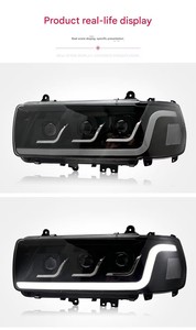 Conjunto de Faros Delanteros LED Negros Completos para Toyota Land Cruiser LC80 FJ80 90-02, Proyector Modificado de Alto Nivel, Par Izquierdo y Derecho - Product Image 6