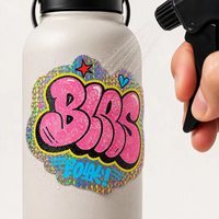 Pegatinas Personalizadas de Vinilo Holográfico Impermeable, Estilo Retro, con Logotipo, Autoadhesivas, Impresas Digitalmente, Troqueladas