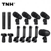 TNH CLDMK7 7 pièces Kit de batterie Instrument Microphone enregistrement scène Performance tambour Microphone basse ampli batterie ensemble scène utilisation métal