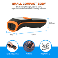 Pemindai Barcode Genggam Mini Portabel 2.4G Kode QR 1D 2D Android dengan Layar Tampilan