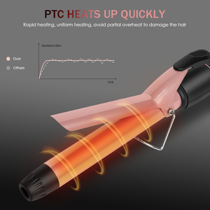 Piccolo Ferro Arricciacapelli Elettrico in Ceramica con Display LED della Temperatura <span class=keywords><strong>e</strong></span> Doppio Riscaldamento PTC per <span class=keywords><strong>Ricci</strong></span> Stretti - Product Image 3