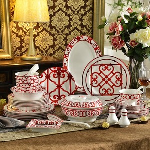 <span class=keywords><strong>Vajilla</strong></span> de Porcelana Fina Sostenible de Lujo con Diseño Escénico, Juego de Platos y Tazones para Servir Comida - Product Image 2