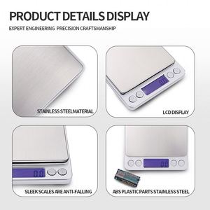 เครื่องชั่งอาหารแบบพกพา จอ LCD สแตนเลสอเนกประสงค์ ชั่งน้ำหนักได้อย่างแม่นยำ - Product Image 2