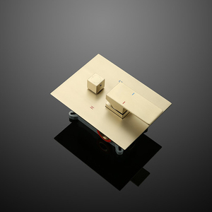 OEM phòng tắm treo tường chải vàng sang trọng lượng mưa vòi hoa sen vòi Combo Set nóng và lạnh Brass tắm Mixer - Product Image 5
