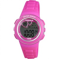 Montre numérique sportive XONIX pour femme avec affichage LED de la semaine, réveil, design vintage élégant, résistance à l'eau 10 bars, bracelet en PU 1