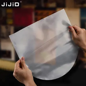 JIJID Vinyl Record Paper Inner Sleeves With Plastic Bag Insert Anti Static Paper Record Sleeves In Black
