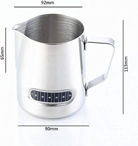 600 ml Milchschaum krüge mit integriertem Thermometer Edelstahl kännchen Espresso Dampf milch krug - Product Image 2