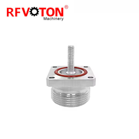 Usine 7/16 DIN L29 prise mâle prise femelle 4 trous bride pont soudure tasse fils étendus M5 RF coaxial adaptateur coaxial connecteurs