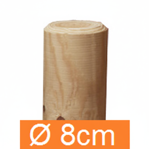 Postes de Jardín de Pino Nórdico Torneado, Impregnados y Tratados de Clase III, Diámetro 8 cm, Altura 150 cm - Product Image 1