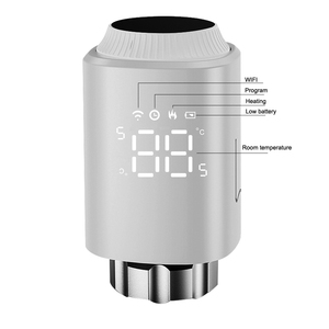 Vanne <span class=keywords><strong>thermostatique</strong></span> intelligente programmable Tuya ZigBee 3.0 TRV pour radiateur, contrôleur de température ABS pour appartement - Product Image 2