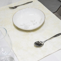 Serviettes de table en lin lavables, imprimées, faites à la main, réutilisables, avec des paillettes, pour les mariages, les fêtes, les banquets, l'utilisation en avion