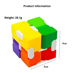 Mini <span class=keywords><strong>cubo</strong></span> magico per bambini Puzzle educativo e antistress per bambini flessibile fingtip infinito Puzzle - Product Image 4