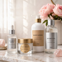 Étiquettes personnalisées en papier adhésif aspect feuille d'or brossée pour flacons de parfum et pots de bougies, logos de soins de la peau, différentes tailles, vente en gros