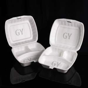 Cajas de comida Contenedores de espuma para llevar Cajas de espuma de un solo uso Contenedores de comida de poliestireno Bandejas de espuma desechables - Product Image 1