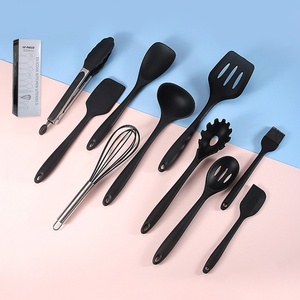Fournisseur chinois vend un ensemble de 10 ustensiles de cuisine en silicone de haute qualité, ensemble d'ustensiles de cuisine en silicone - Product Image 3
