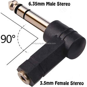 Правый угол стерео 6,35 мм штекер до <span class=keywords><strong>3</strong></span>,5 мм Женский <span class=keywords><strong>3</strong></span>-полюсный адаптер 90 градусов 6,35 к <span class=keywords><strong>3</strong></span>,5 коннектор конвертер для динамиков наушников - Product Image 3