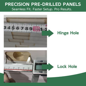 36 pulgadas X 80 pulgadas. 6-Lite Puerta de vidrio precolgado de acero pintado Puerta de entrada frontal estilo artesano - Product Image 5