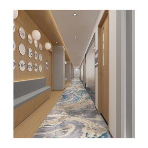 5-sterren Luxe Hotel Kamerbreed Tapijt Op Maat Gemaakt Abstract Geprint Patroon Getuft Antislip Machine Gemaakt Voor Hotelkamer Gang - Product Image 4