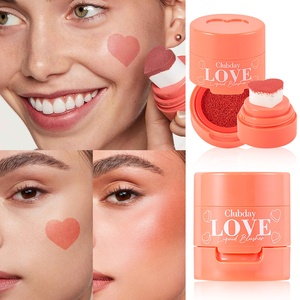 Nuovissimo 6 colori alto pigmento a forma di cuore timbro fard guance trucco cosmetici <span class=keywords><strong>in</strong></span> forma liquida 5g netto Wt all'ingrosso - Product Image 4