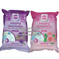 Conception OEM ODM, Sachet déshumidifiant suspendu jetable, Parfum REACH, Portable, Action rapide, Écologique, Conforme CLP PPWR, Emballage