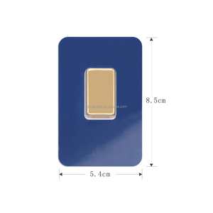 Barres <span class=keywords><strong>en</strong></span> laiton plaqué <span class=keywords><strong>or</strong></span> non magnétiques pour artisanat métallique, 2.5/5/10/15.5/20/1oz/50/100g, <span class=keywords><strong>en</strong></span> emballage blister - Product Image 2