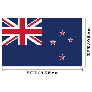 Bandera de Nueva Zelanda de 3x5 pies con 2 ojales de latón, resistente a la decoloración, colores vivos, logotipo personalizado, bandera nacional, venta al por mayor. - Product Image 2
