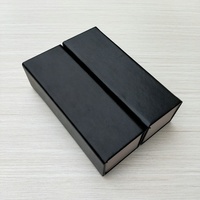 Étui à lunettes pliable portable en cuir PU Everglint pour hommes et femmes, étui noir pour lunettes de soleil avec rangement pour lunettes de myopie