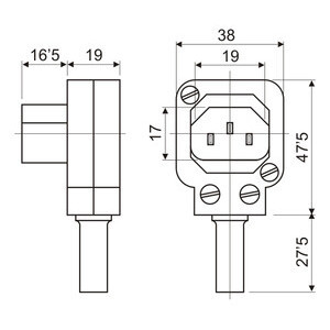 Connettore maschio angolato non omologato, design compatto, facile installazione; ideale per connessioni rapide ed efficienti in - Product Image 2
