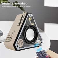 Haut-parleur sans fil portable de bureau Hi-Fi en forme de petit canon en acier, avec basses puissantes et son triangulaire de haute qualité