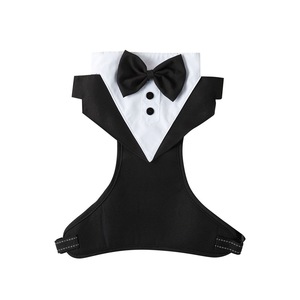 Abbigliamento per Cani: Completo Elegante con Papillon Nero, Camicia da Cerimonia e Pettorina per Animali Domestici - Product Image 5